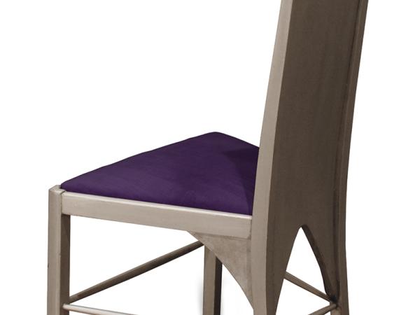 Silver painting wood chair