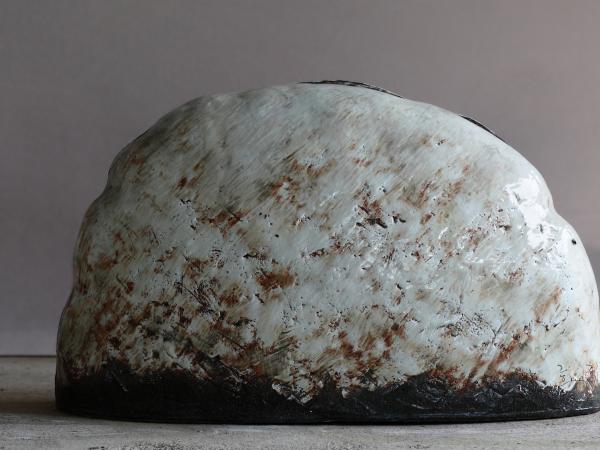 Blue mineral stone slab 