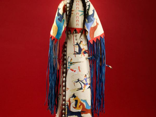 Indigenous woman's garment adorned with patterns and designs