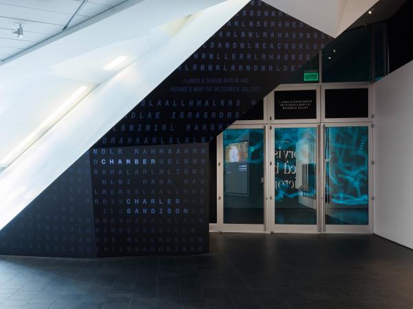 Entrance to Charles Sandison's Chamber installation.