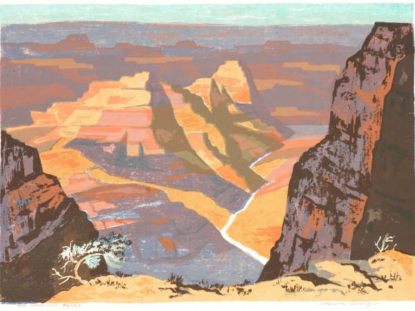 Canyon landscape painting of Rio, Colorado